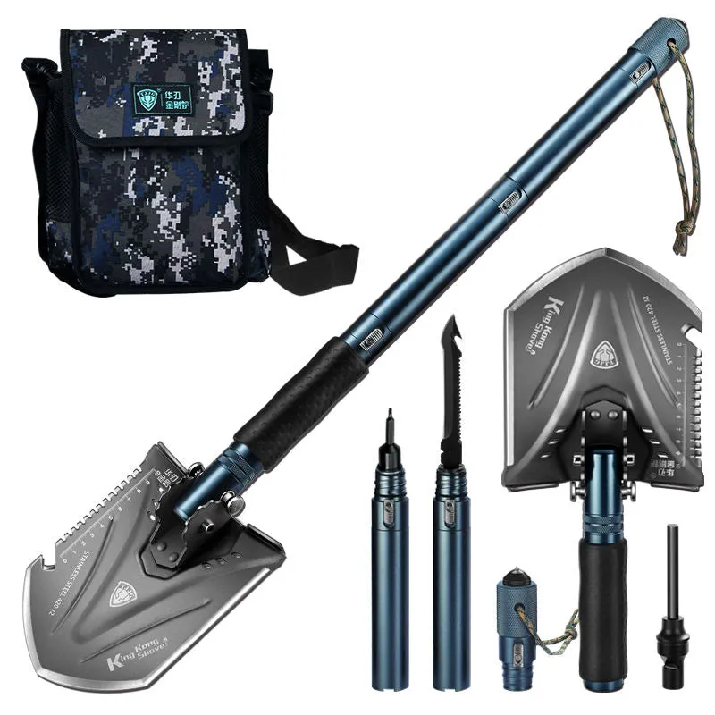 Tactical Survival Shovel Aluminum Handle Camping Multifunctional Shovels Tool Set