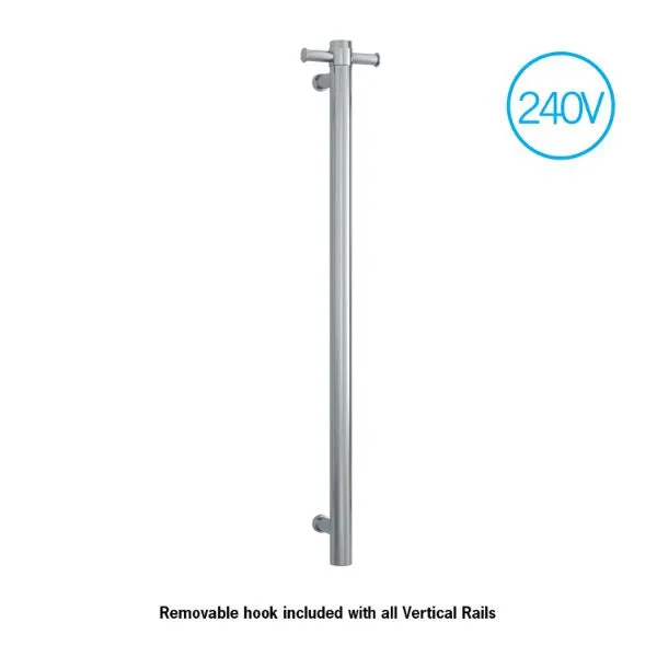 Thermogroup 240V Vertical Single Bar Heated Towel Rail