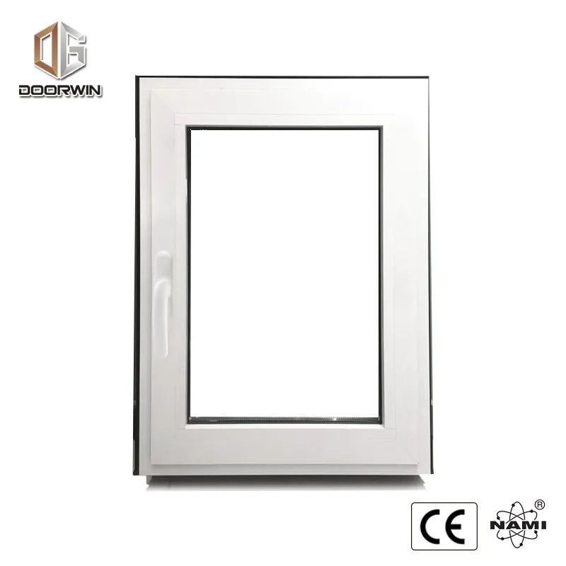 tilt turn window with fixed mosquito net-21 white (interior)black(exterior)thermal break aluminum