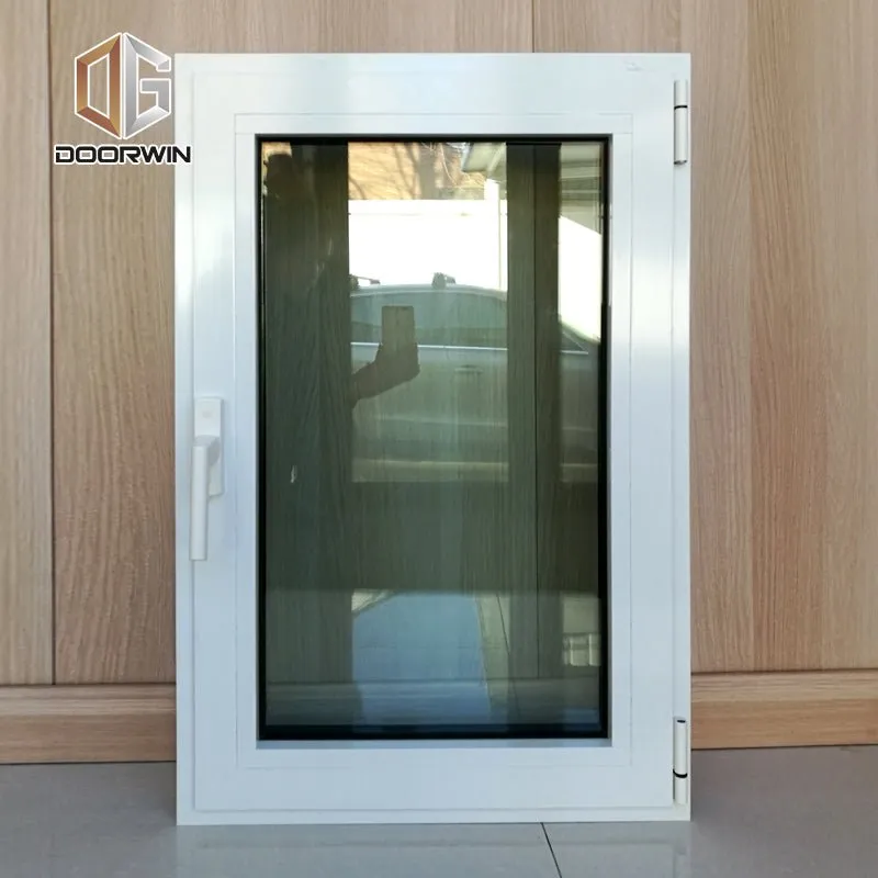 tilt turn window with fixed mosquito net-21 white (interior)black(exterior)thermal break aluminum