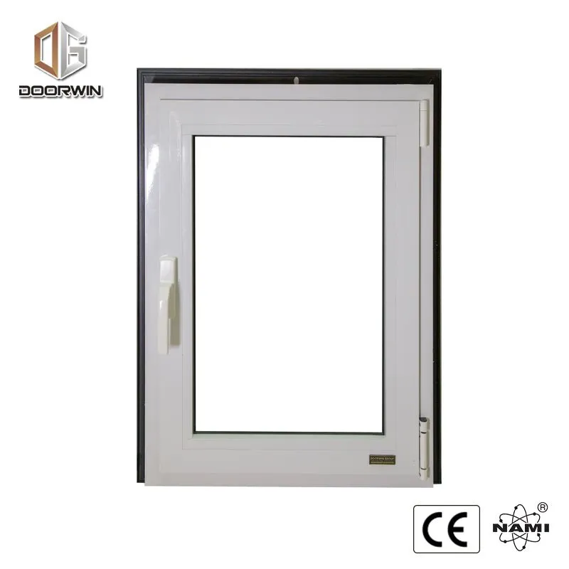 tilt turn window with fixed mosquito net-21 white (interior)black(exterior)thermal break aluminum