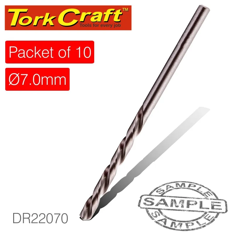 TORK CRAFT DRILL HSS 7.0MM 135DEG 10 PACK INDUSTRIAL BIT DR22070