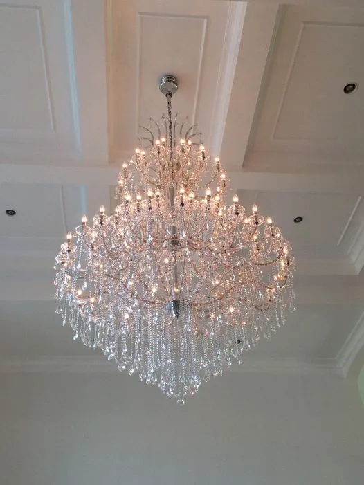 Traditional Candle Crystal Chandelier for Staircase/Foyer/Living Room/Villa