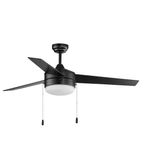 Trio 52" Ceiling Fan in Black / Walnut