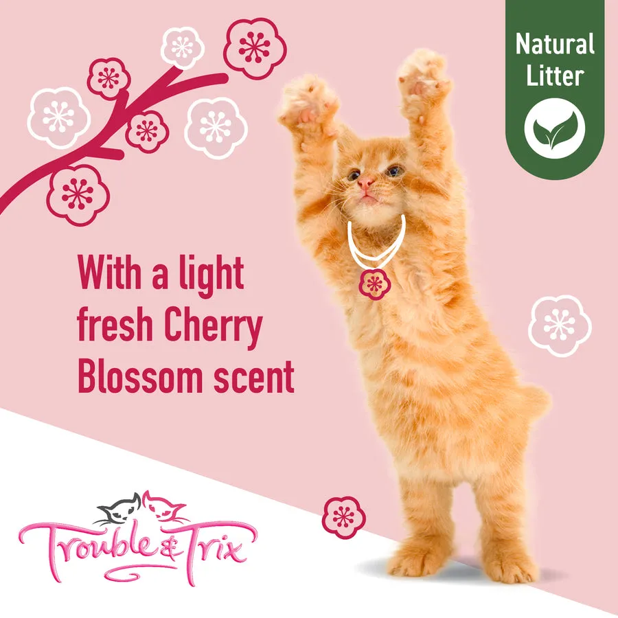 Trouble and Trix Natural Pellet Cherry Blossom Cat Litter