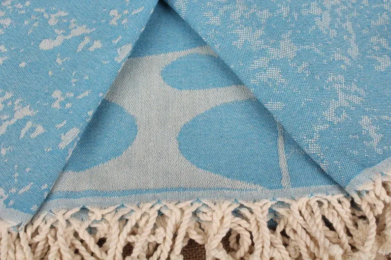 Turquoise Turtle Turkish Beach Towel