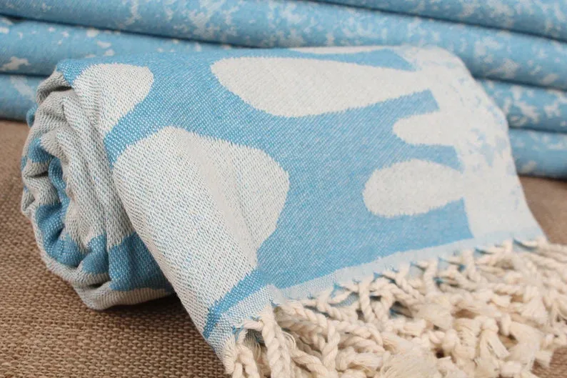 Turquoise Turtle Turkish Beach Towel