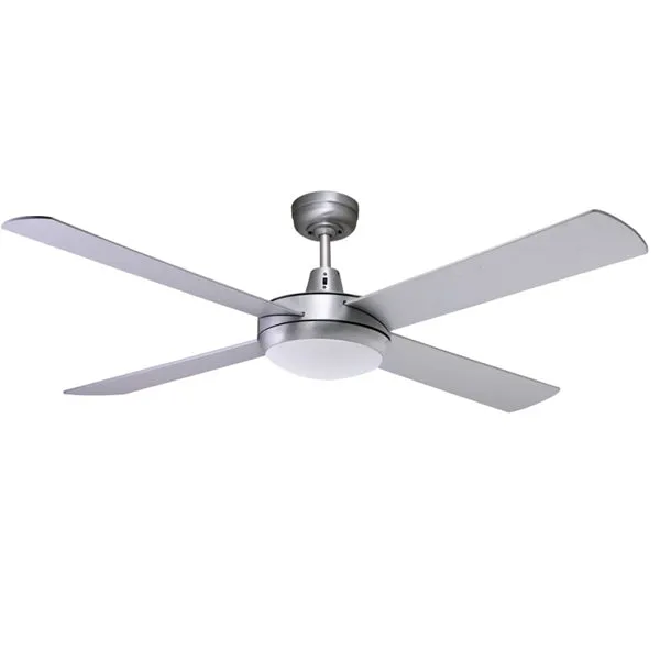 Urban 2 Ceiling Fan with E27 Light by Fanco – Brushed Aluminium 52″