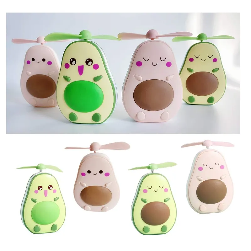 Usb Rechargeable Hand-Held Cute Avocado Mini Portable Handheld Fan