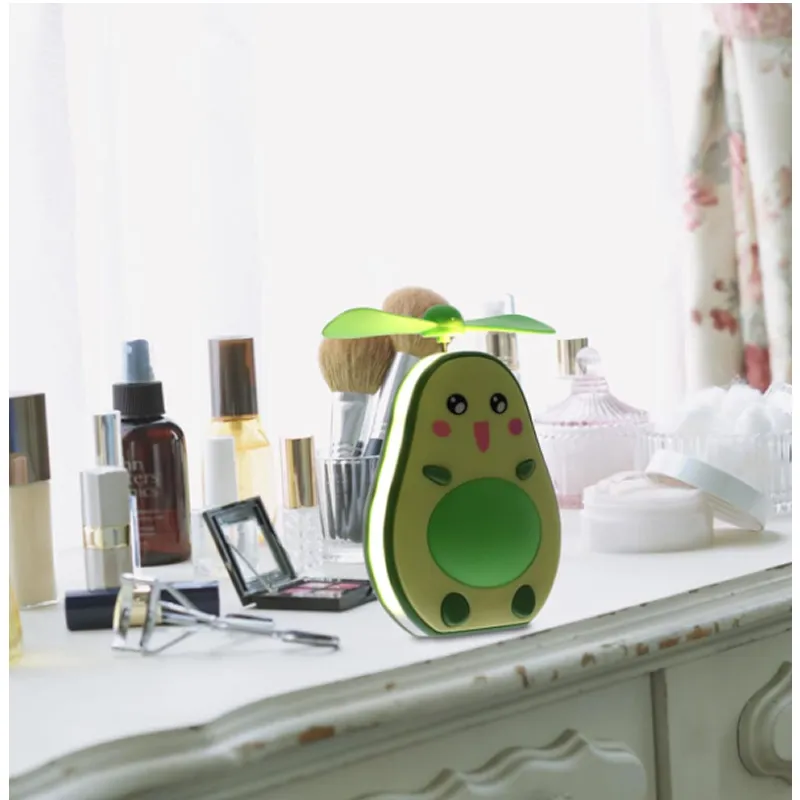 Usb Rechargeable Hand-Held Cute Avocado Mini Portable Handheld Fan