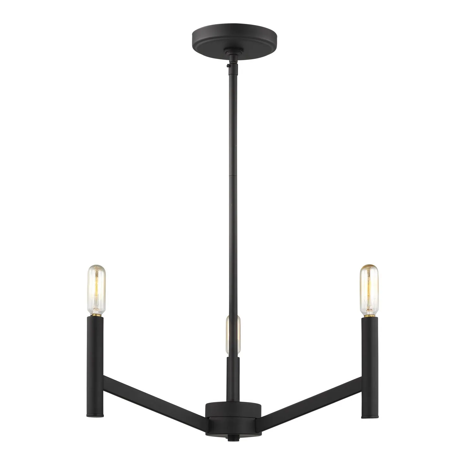 Vector 3-Light Chandelier in Midnight Black