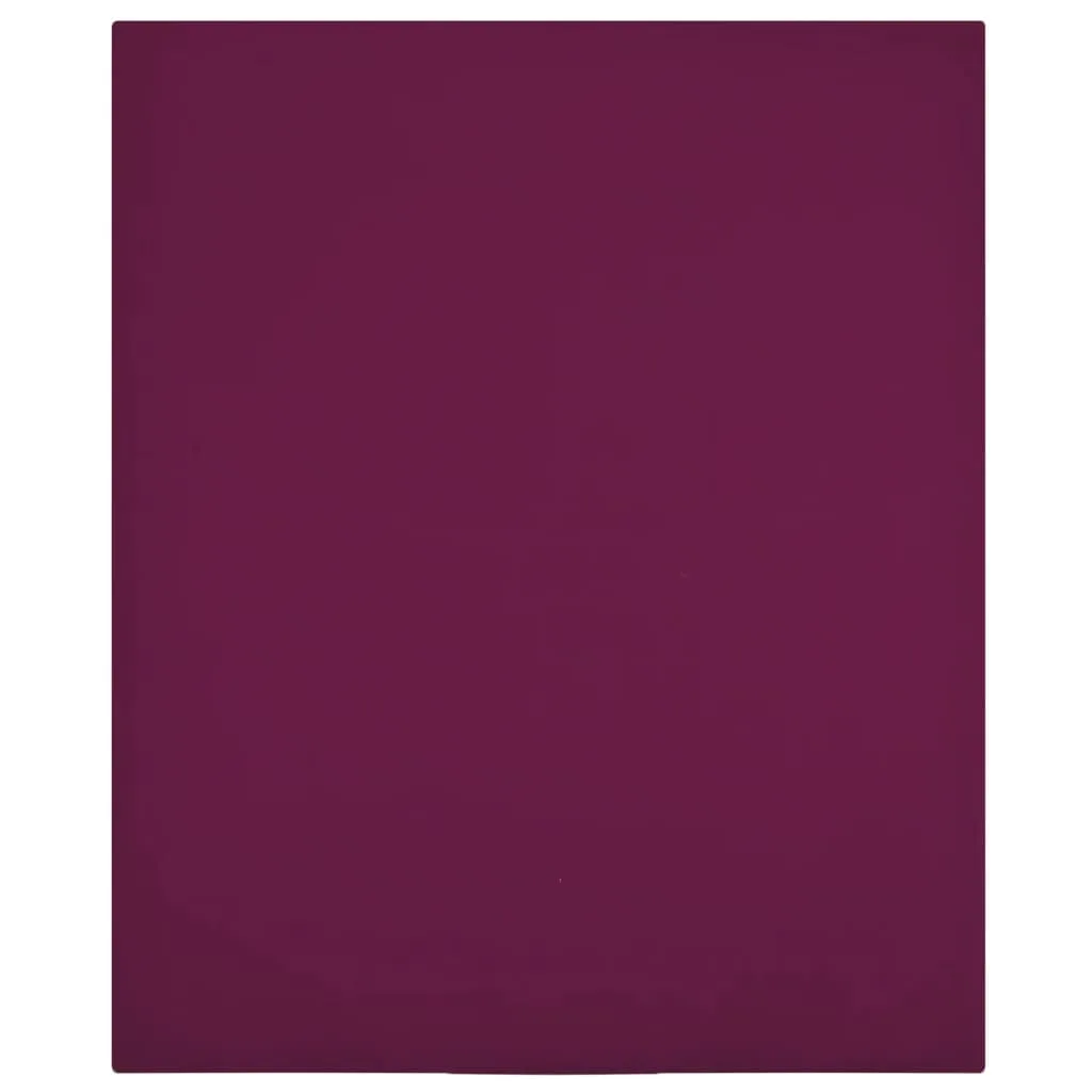 vidaXL Jersey Fitted Sheets 2 pcs Bordeaux 100x200 cm Cotton