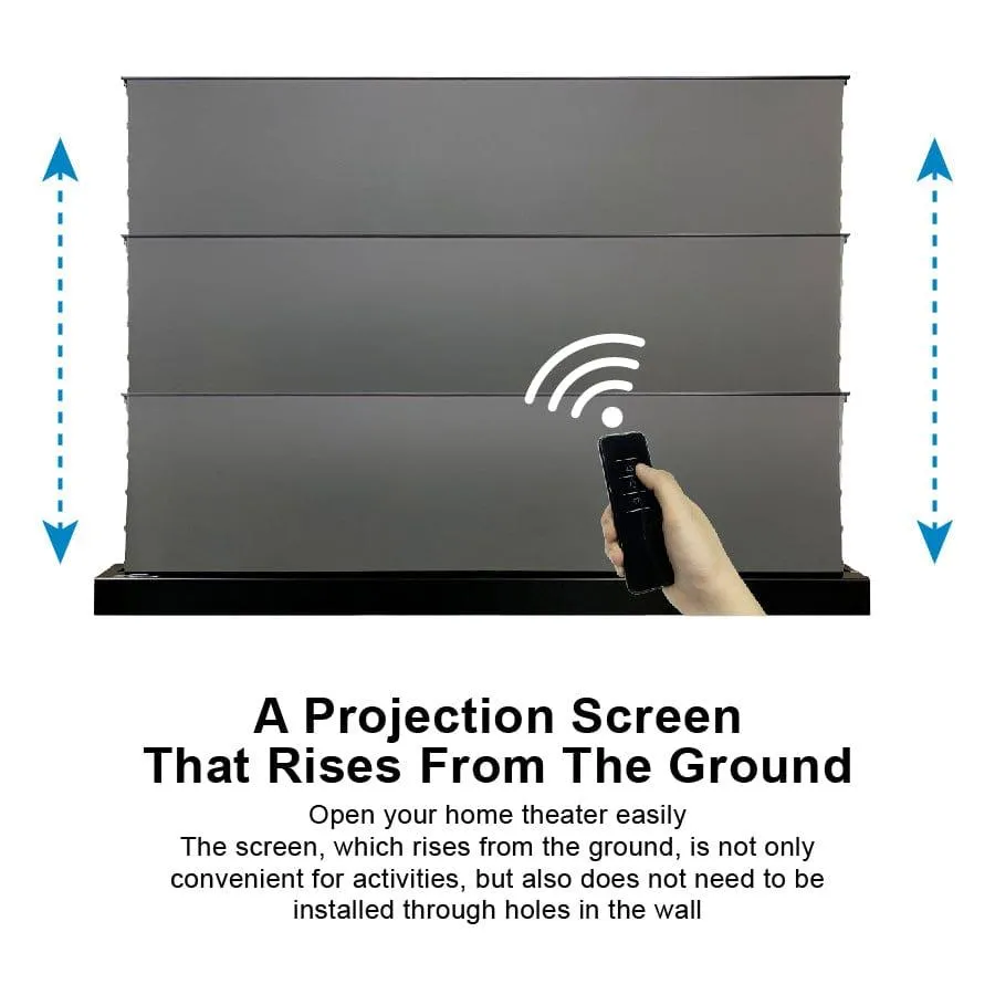 VIVIDSTORM S ALR Motorized Tension Floor Rising Obsidian Long Throw ALR Projector screen