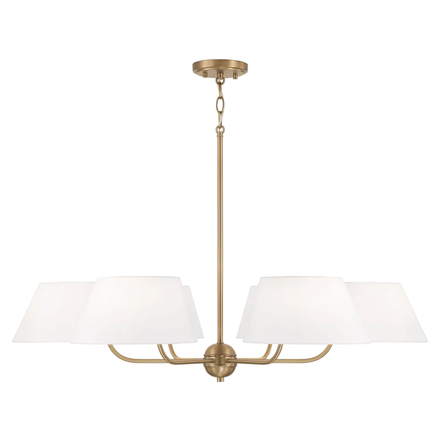 WELSLEY 6-LIGHT CHANDELIER, AGED BRASS