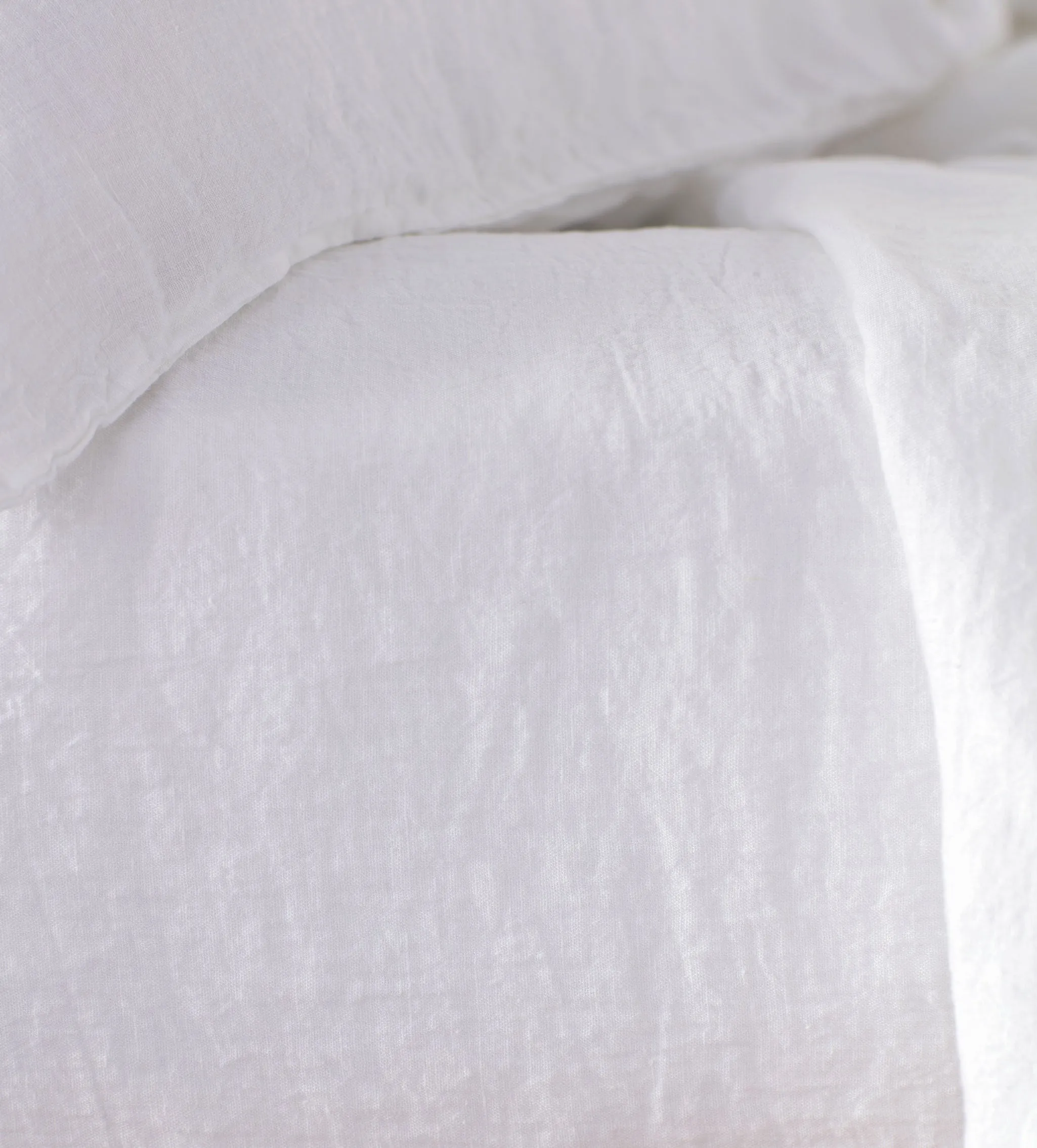 White 100% Linen Extra Deep Fitted Sheet - 40cm Depth