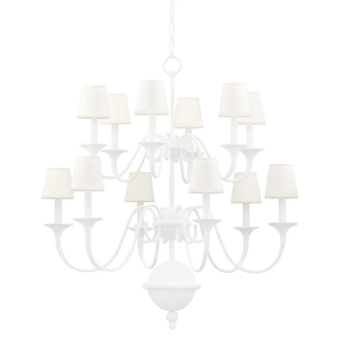 Windsor 12 Lights Chandelier White finish