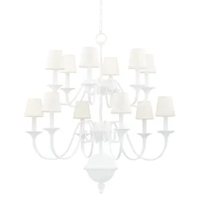 Windsor 12 Lights Chandelier White finish