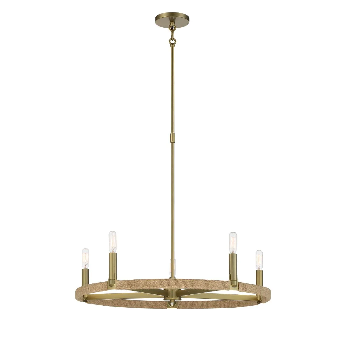 Windward Passage 27 in. 5 Lights Chandelier Brass finish