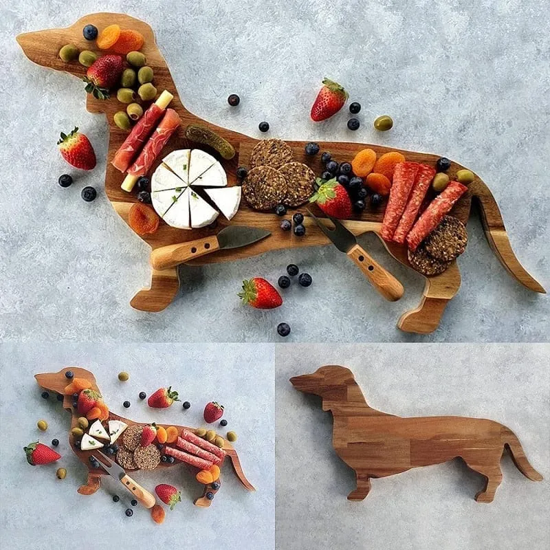 Wooden Dachshund Serving Board