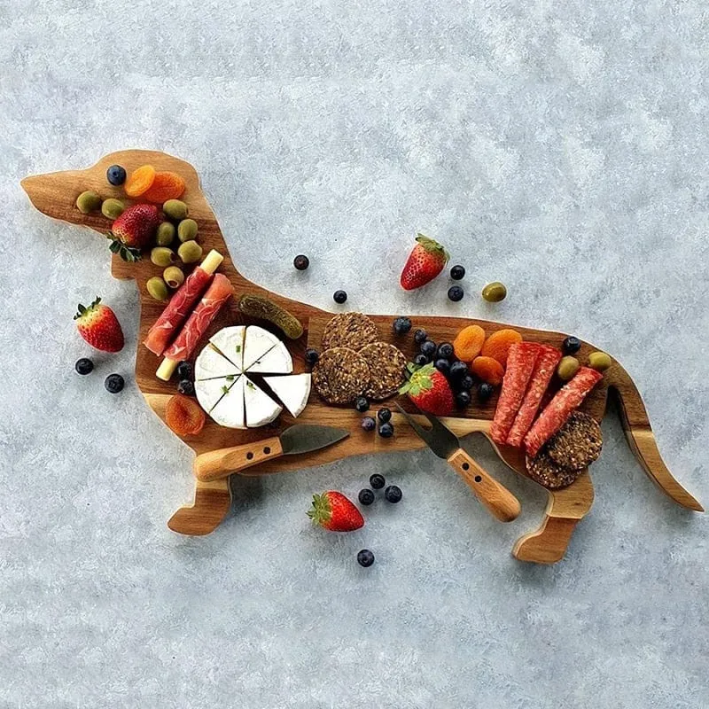 Wooden Dachshund Serving Board