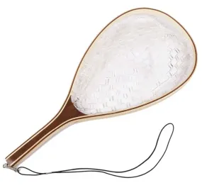 Wooden Handle Trout Scoop Rubber Net