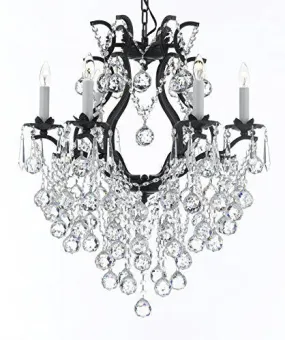 Wrought Iron Empress Crystal (Tm) Chandelier Lighting H 27" W 20" - A83-B61/3530/6