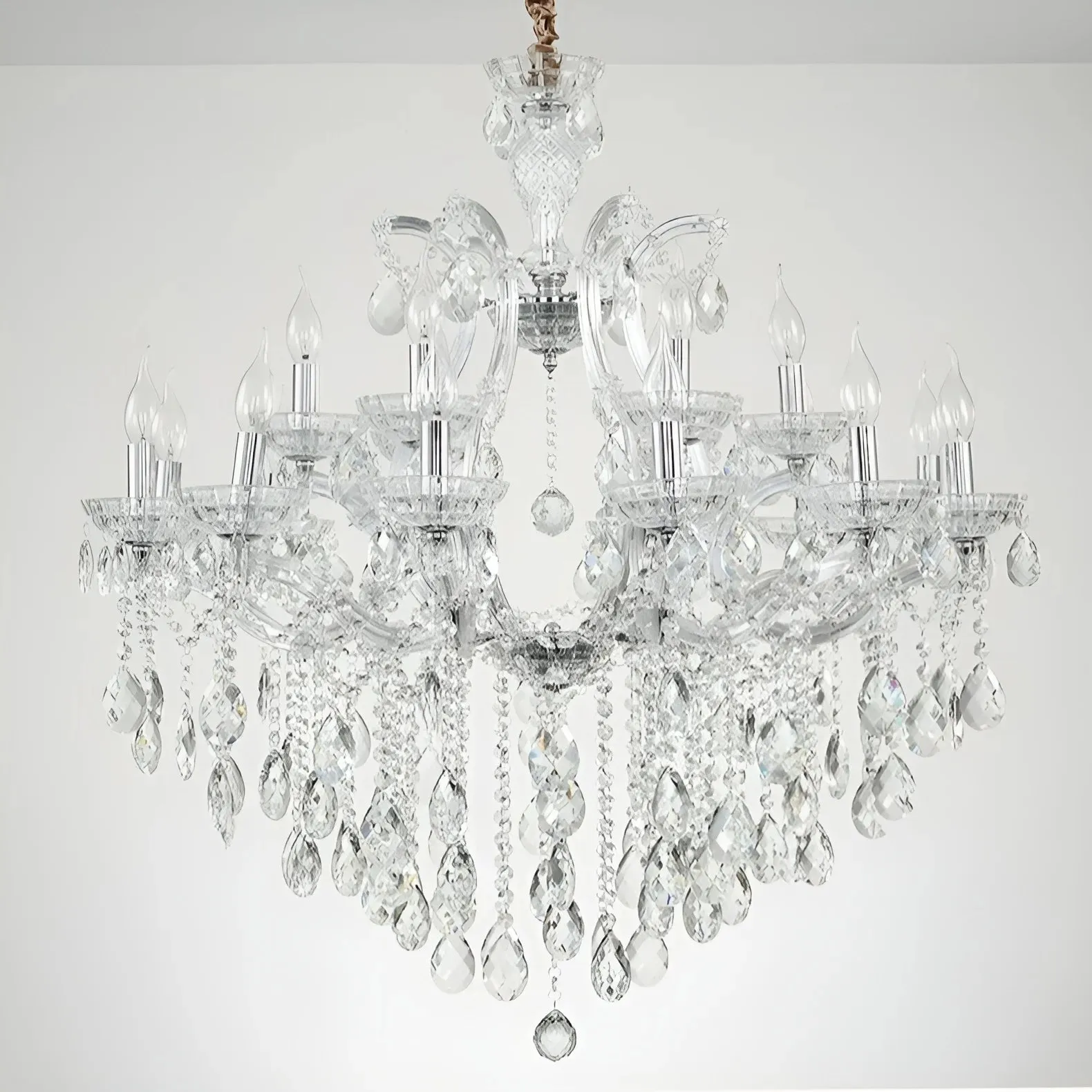 Zenevredo | European-Style Retro Crystal Candle Shape Chandelier