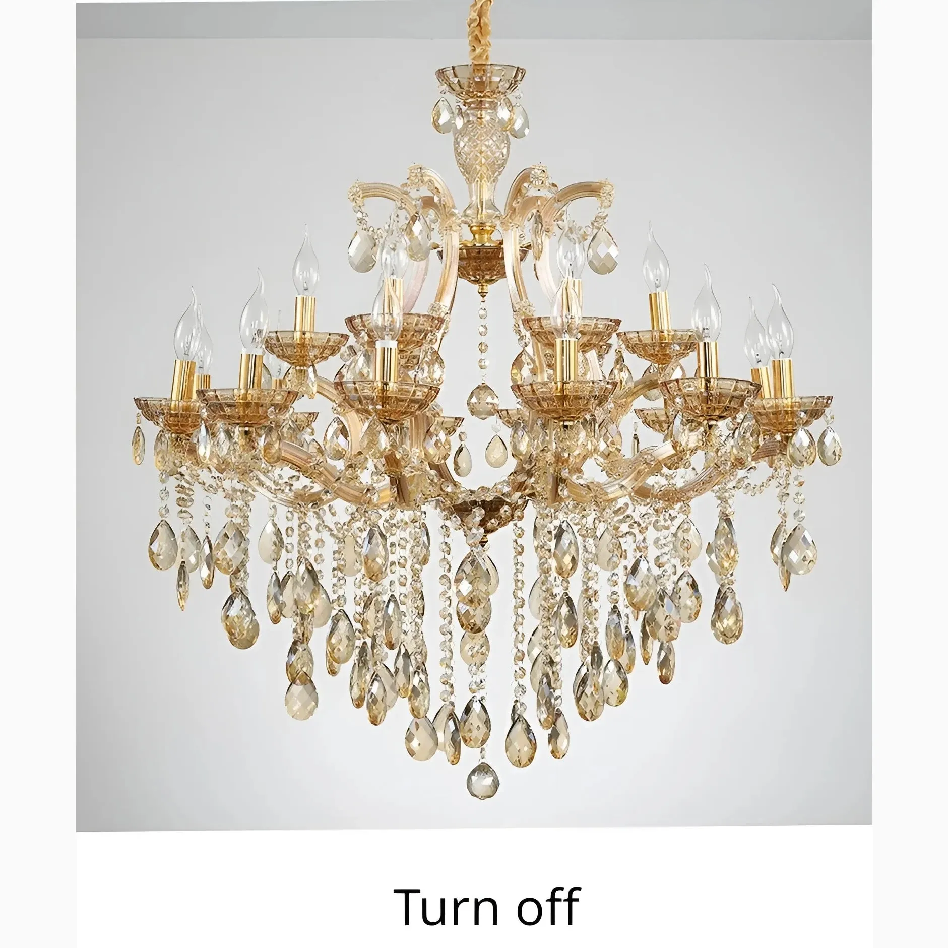 Zenevredo | European-Style Retro Crystal Candle Shape Chandelier